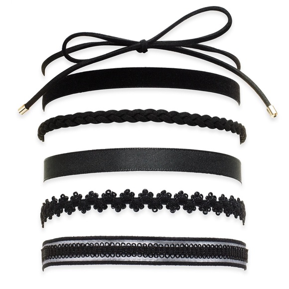 Black INC Choker Set of 6 - Picture 1 of 4